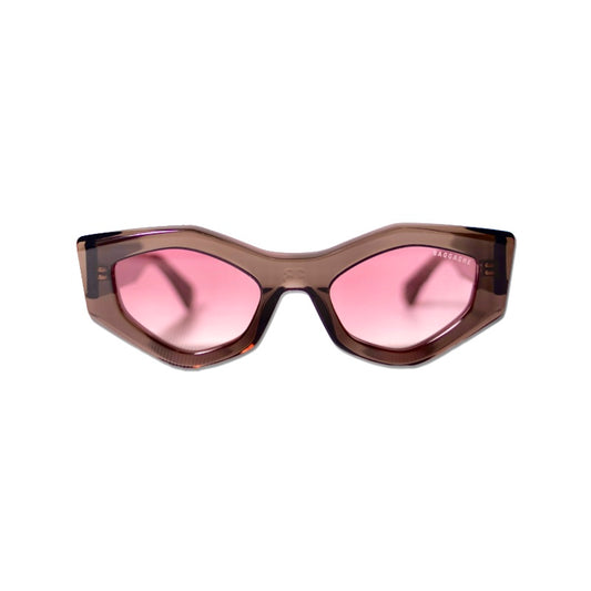 BAGGASHE SUNGLASSES PINK LENS – HEXAGONAL EDITION